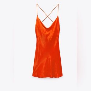 ZARA Satin effect short dress